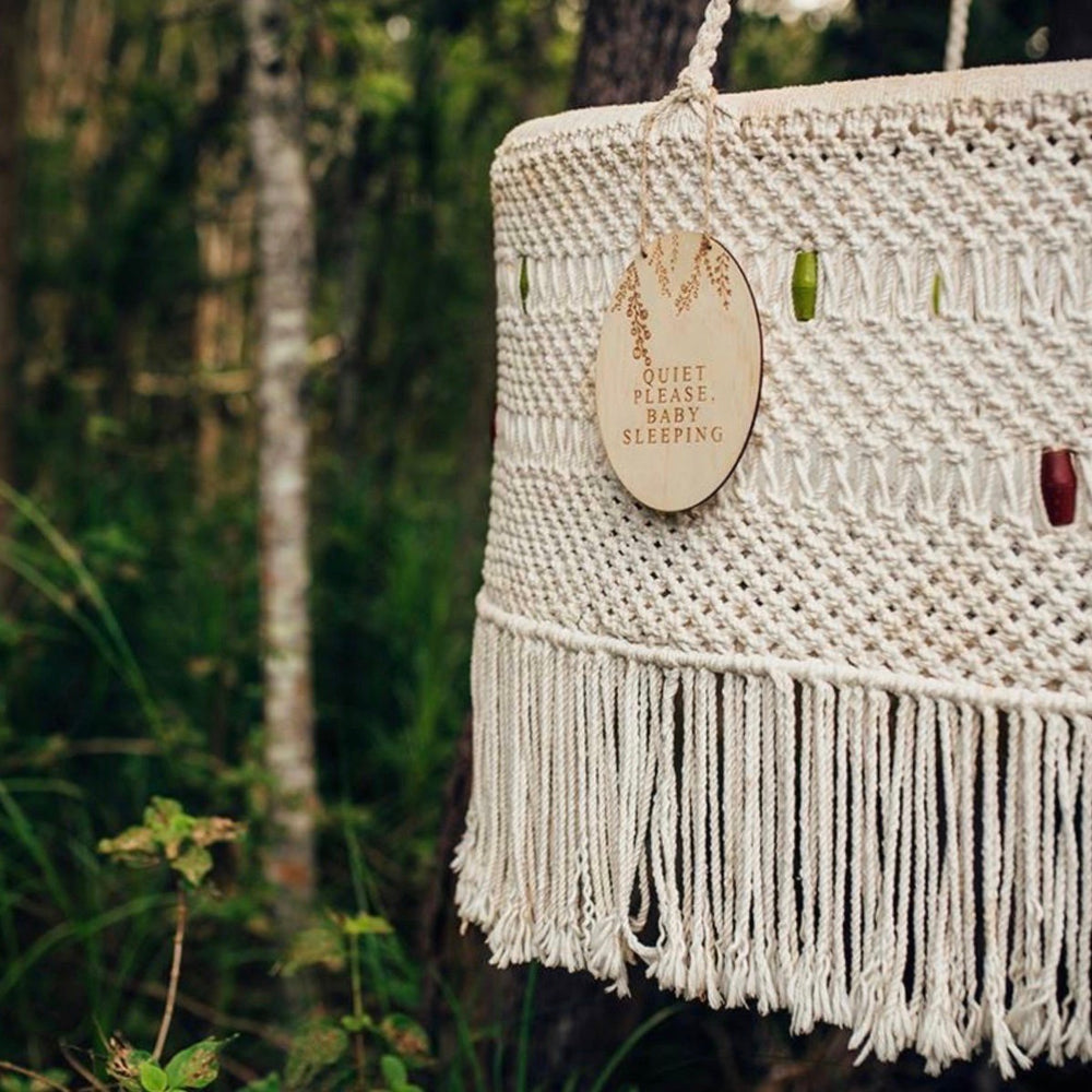 Baby Sleeping Wildflower Plaque