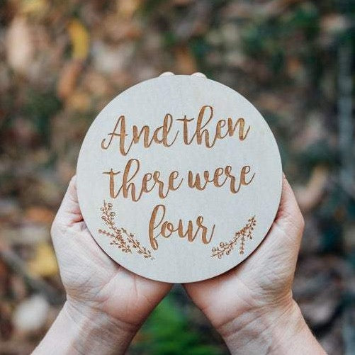 'And then there were...' Pregnancy Announcement Plaque