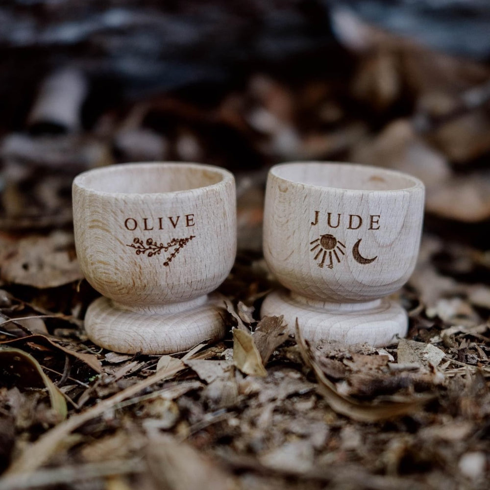 
                  
                    PREORDER: Personalised Timber Egg Cup [Choose from 2 designs]
                  
                
